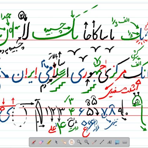 فایل PDF تمرین خوشنویسی هوش مالی – نوشته روی پول و اسکناس