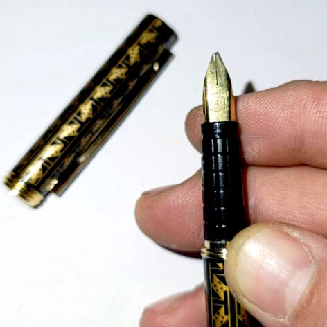 خودنویس تراش خورده خوشنویسی گریپ آجری تراش مشفق